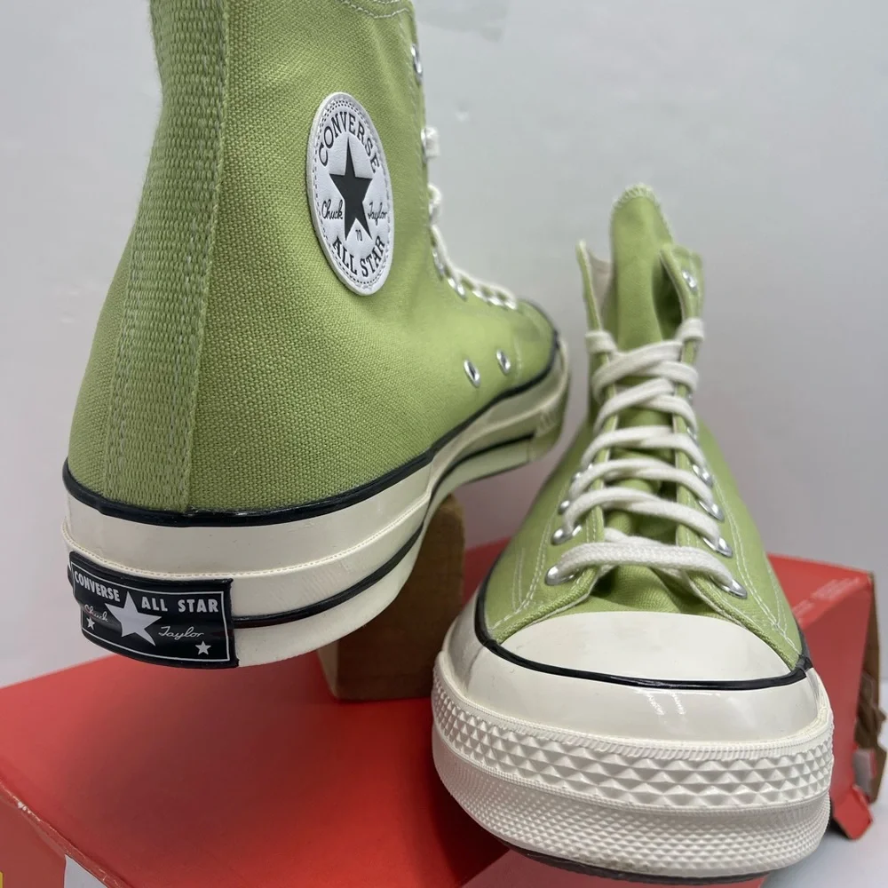 Converse Men’s A04585C CHUCK 70 HI VITALITY GREEN/EGRET/BLCK High Tops Sneakers